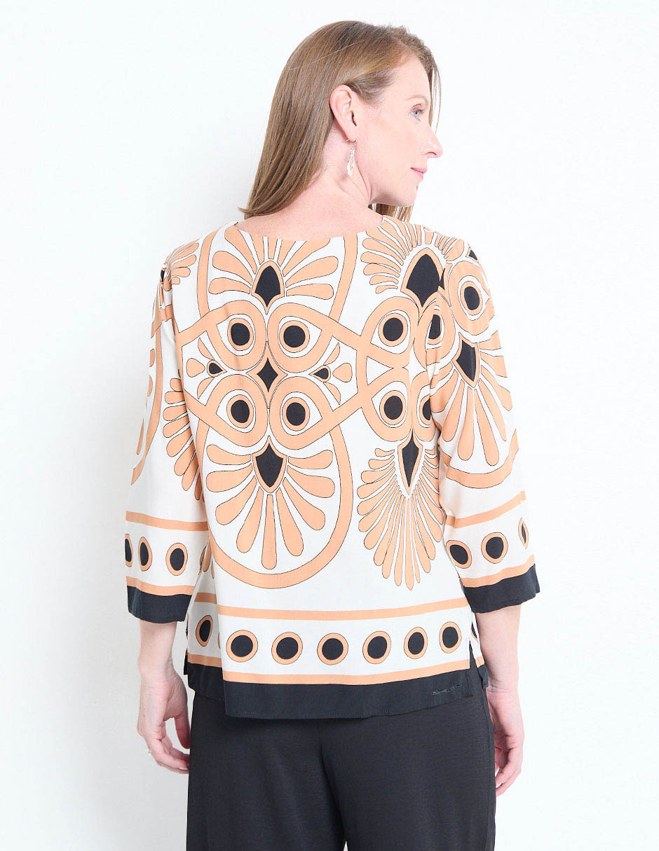 Blusa camisera Kur.Kuma manga larga para mujer