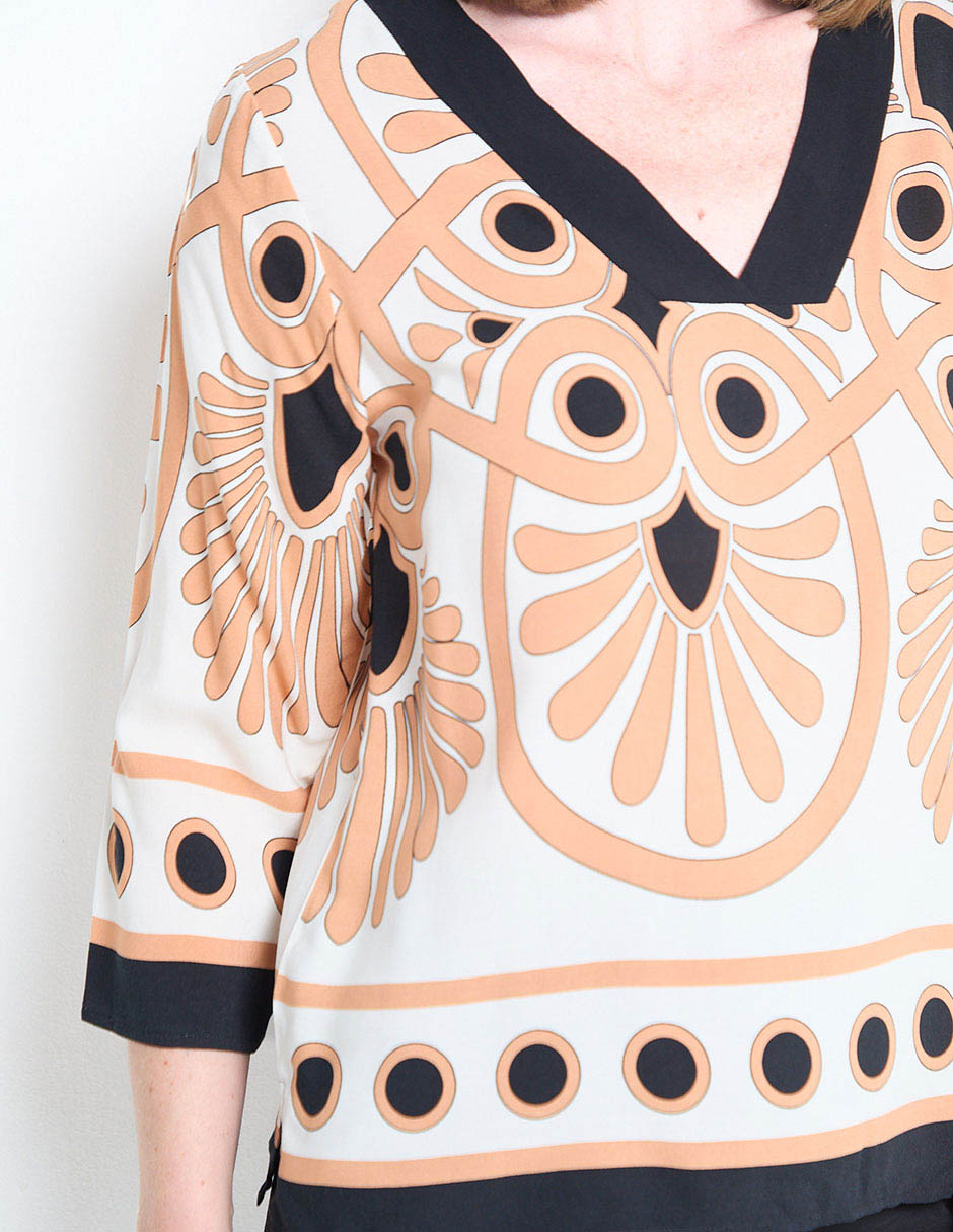 Blusa camisera Kur.Kuma manga larga para mujer