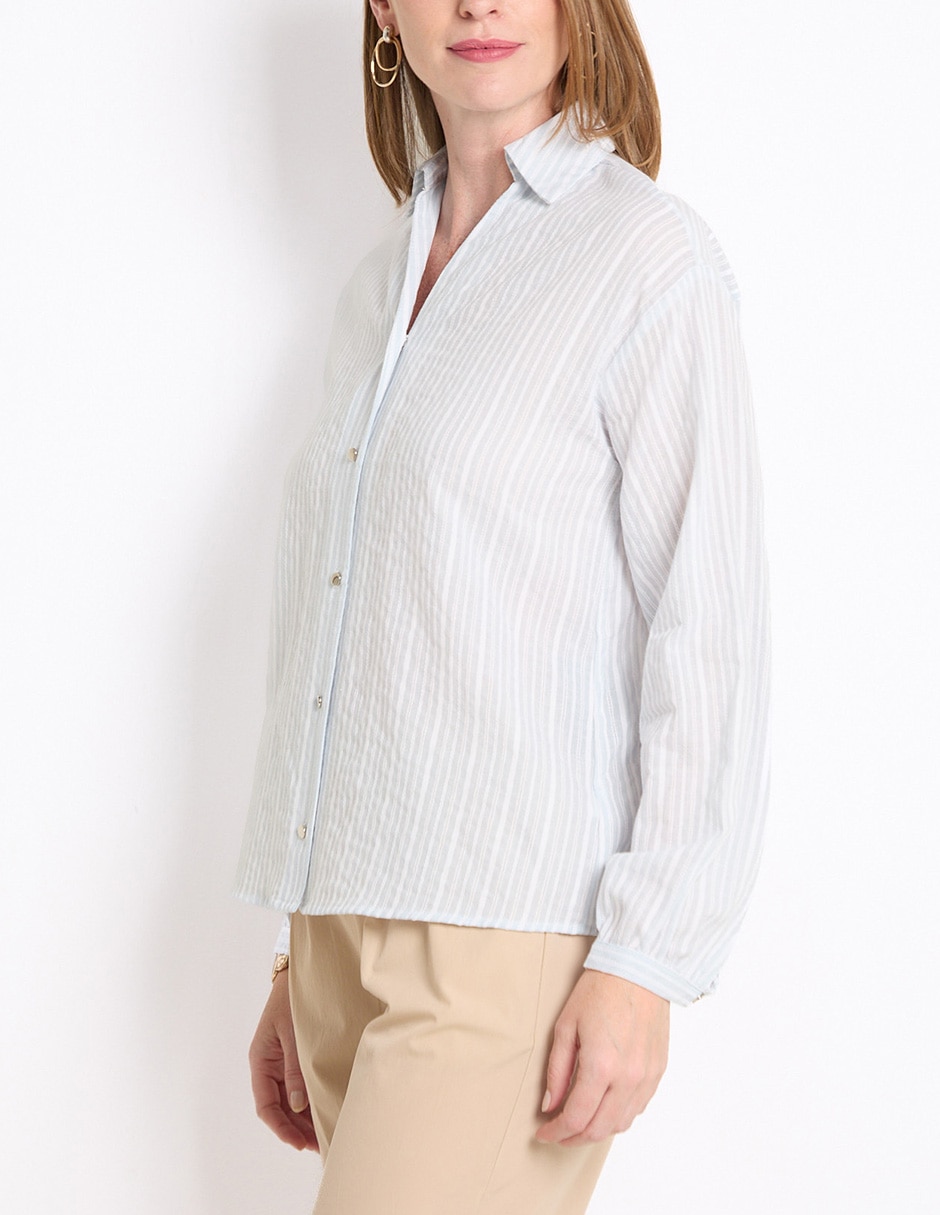 Blusa camisera Kur.Kuma manga larga para mujer 2