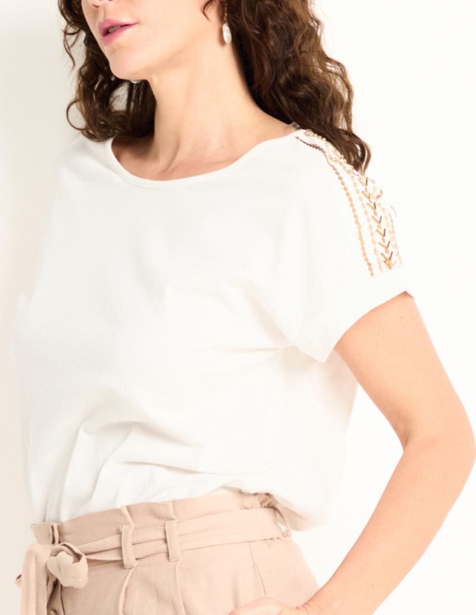 Playera manga corta cuello redondo mujer 3