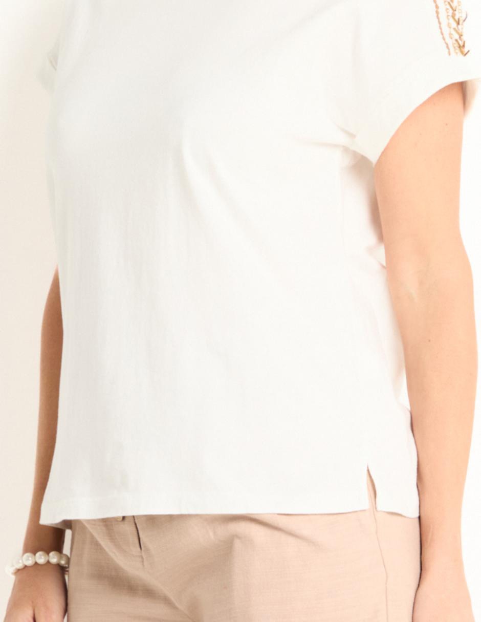 Playera manga corta cuello redondo mujer 2