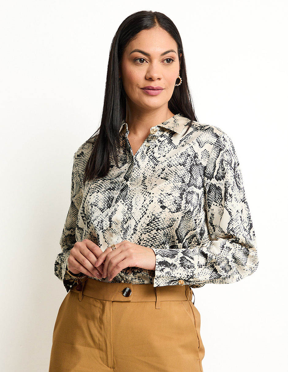Blusa manga larga para mujer