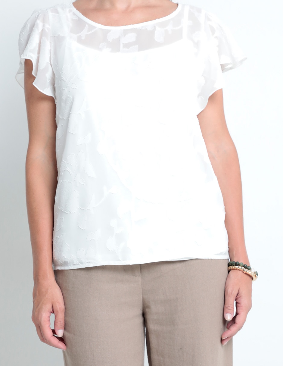 Blusa manga corta para mujer