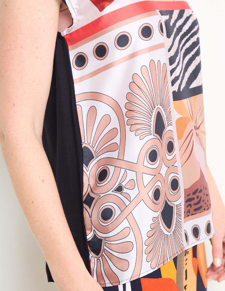 Blusa camisera Kur.Kuma manga larga para mujer