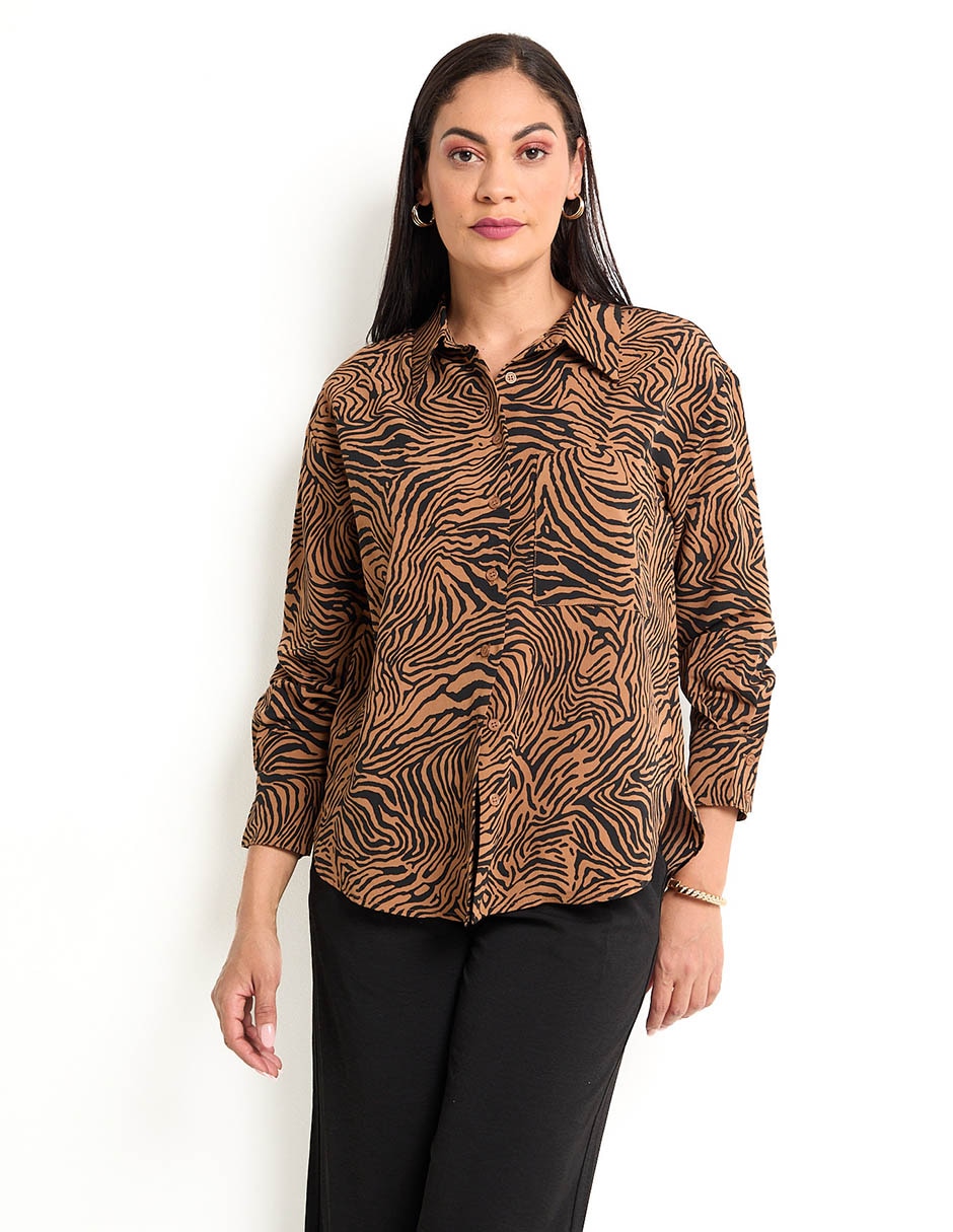 Blusa manga larga para mujer