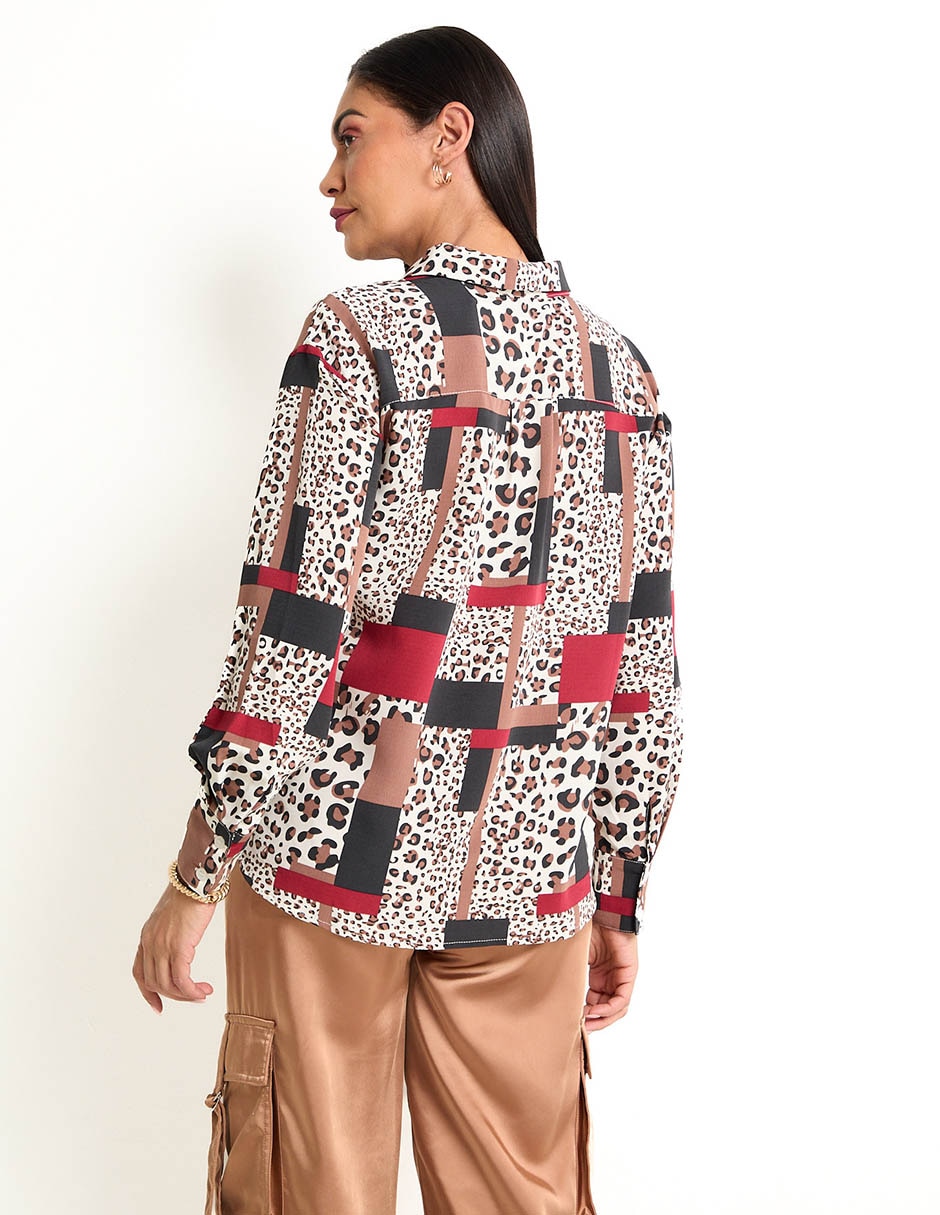Blusa manga larga para mujer
