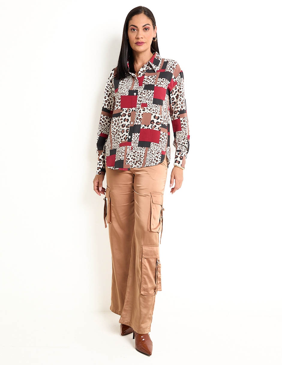 Blusa manga larga para mujer