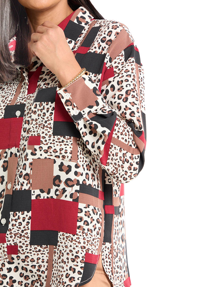 Blusa manga larga para mujer