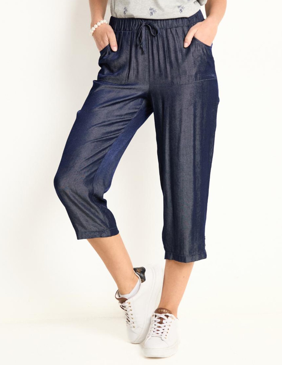 Pantalón capri straight para mujer Pantalón capri straight para mujer