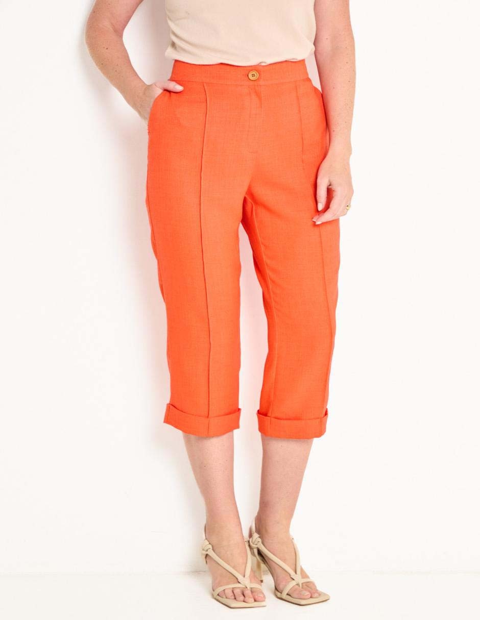Pantalón capri slim para mujer