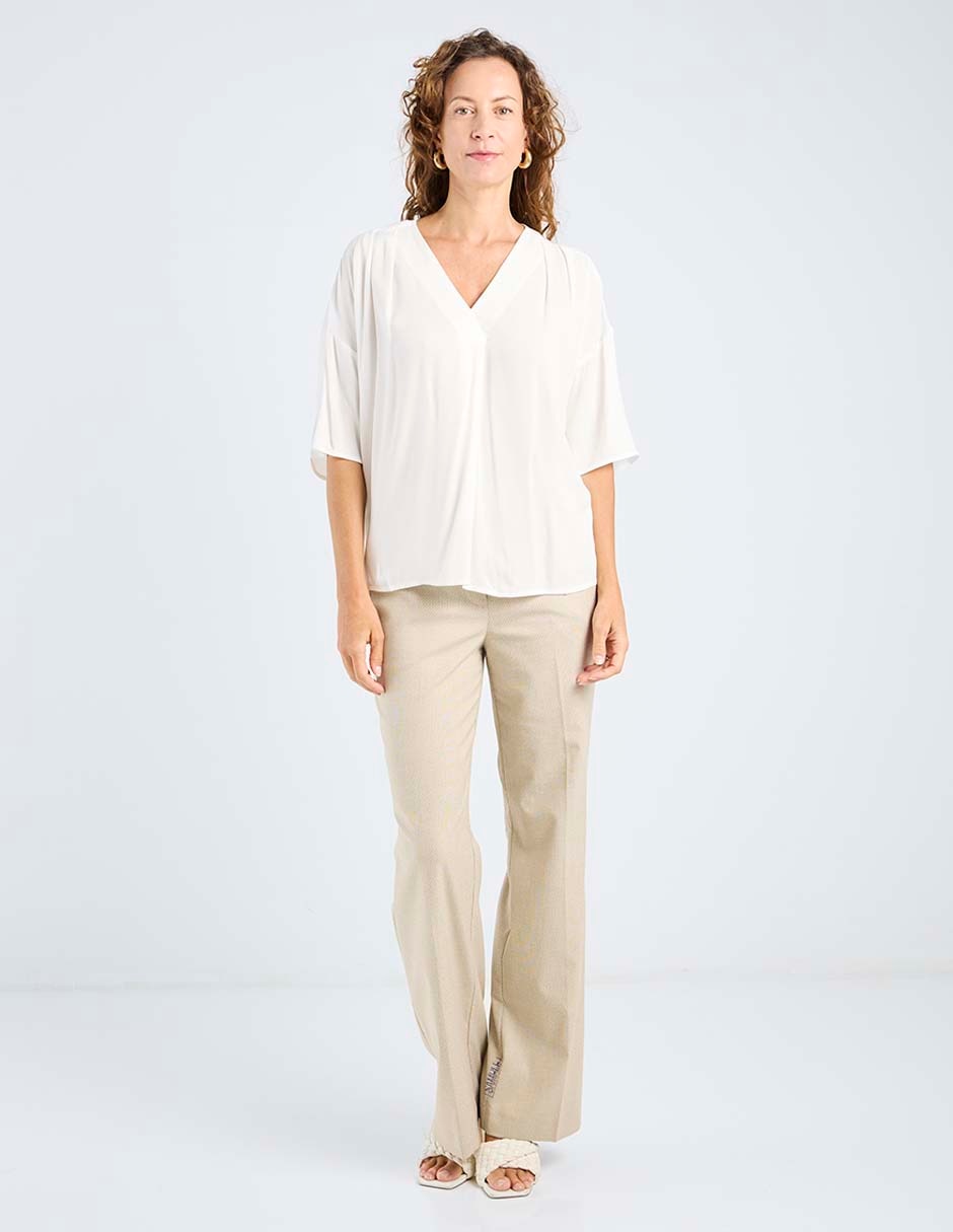 Blusa manga al codo para mujer 5