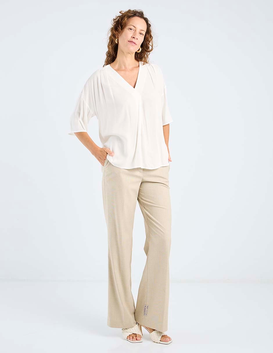Blusa manga al codo para mujer 4