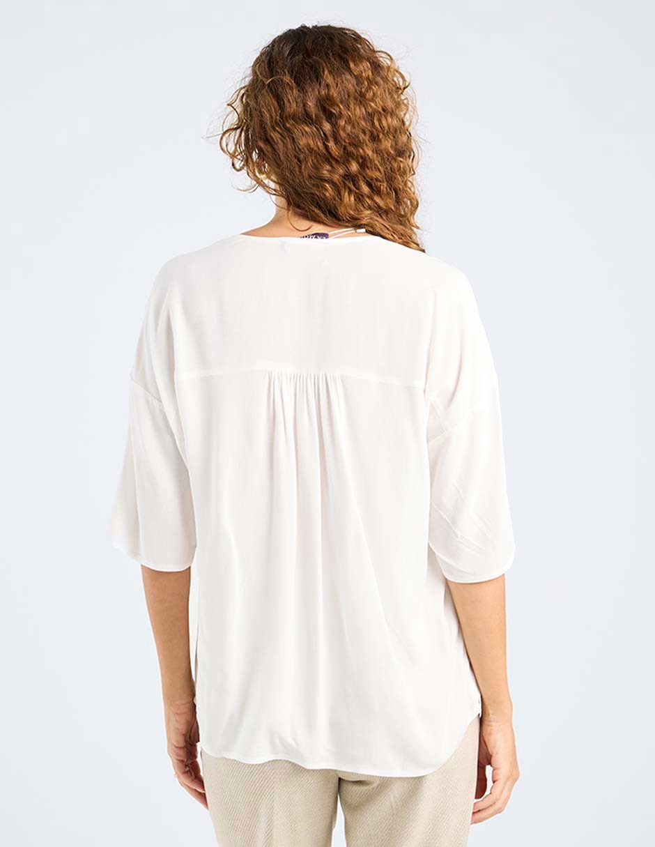 Blusa manga al codo para mujer 6