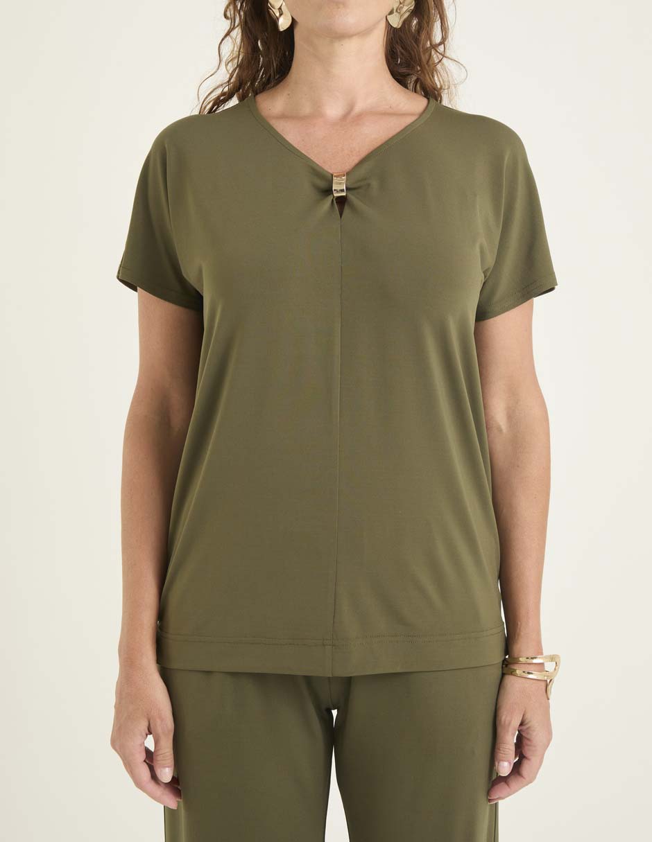 Blusa manga corta para mujer 7
