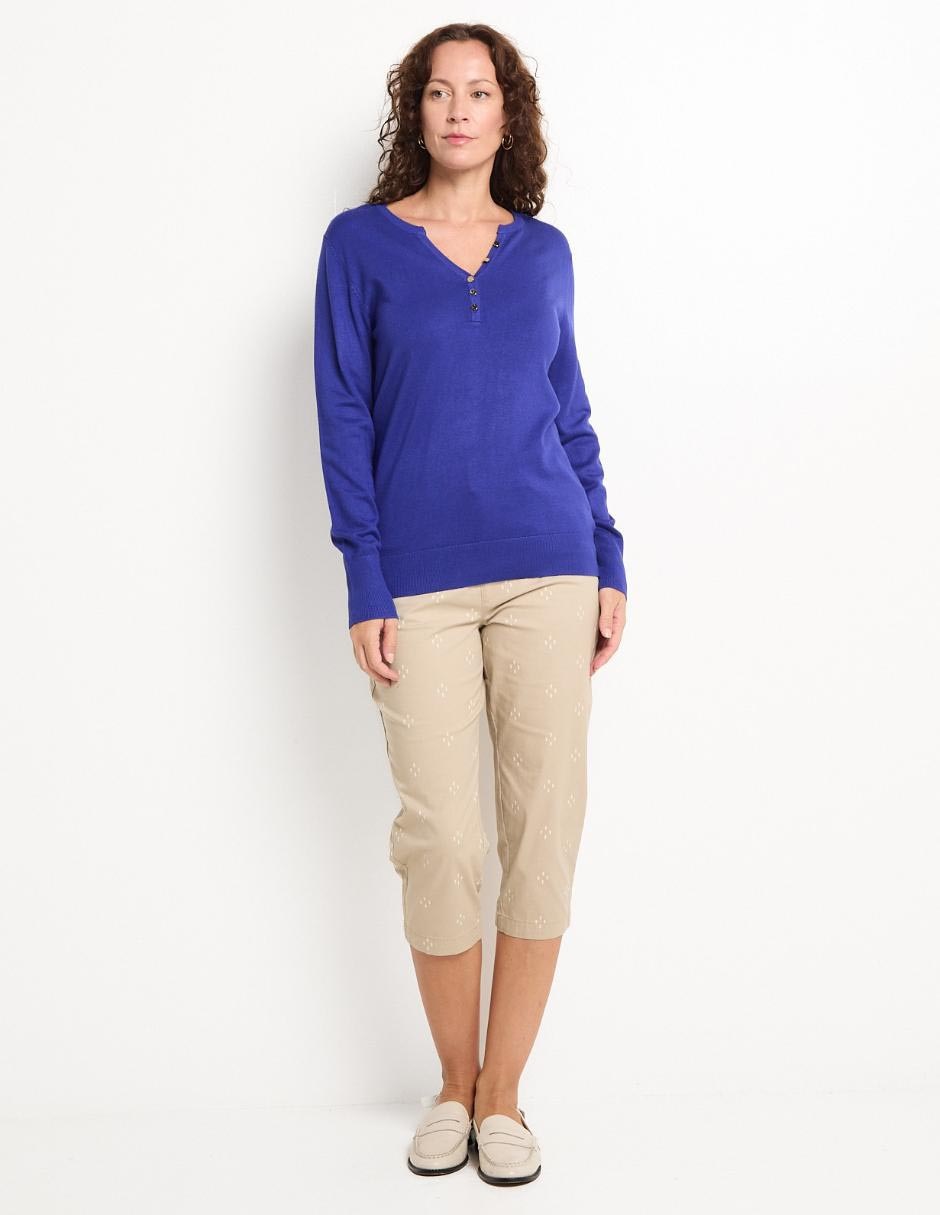 Suéter La Mode cuello V para mujer