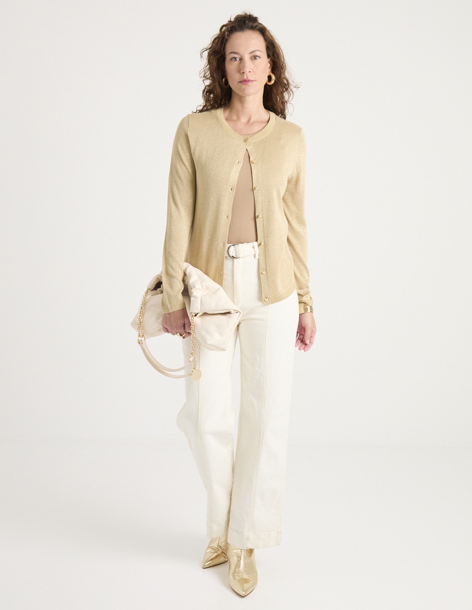 Suéter cuello redondo para mujer