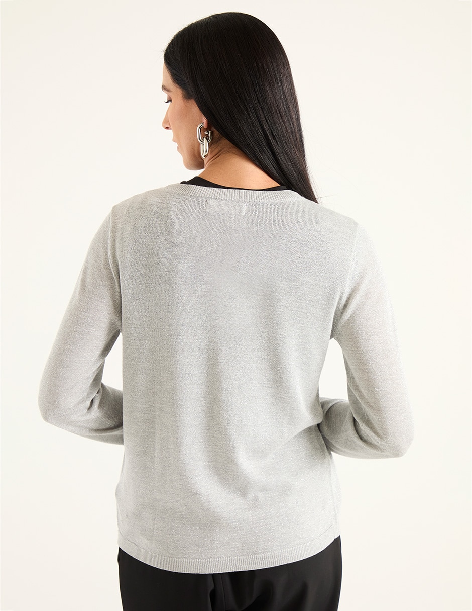 Suéter cuello redondo para mujer 5