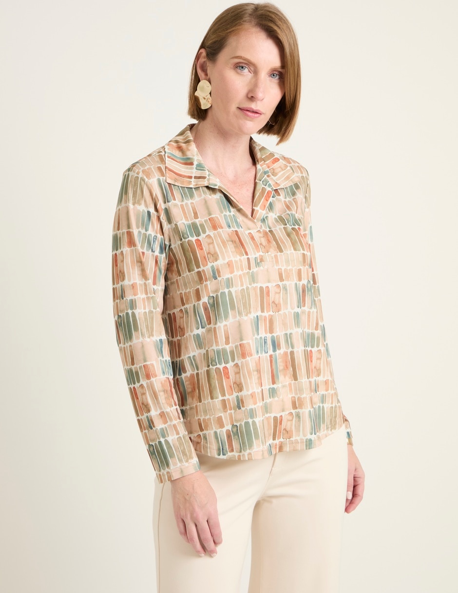 Blusa manga larga para mujer