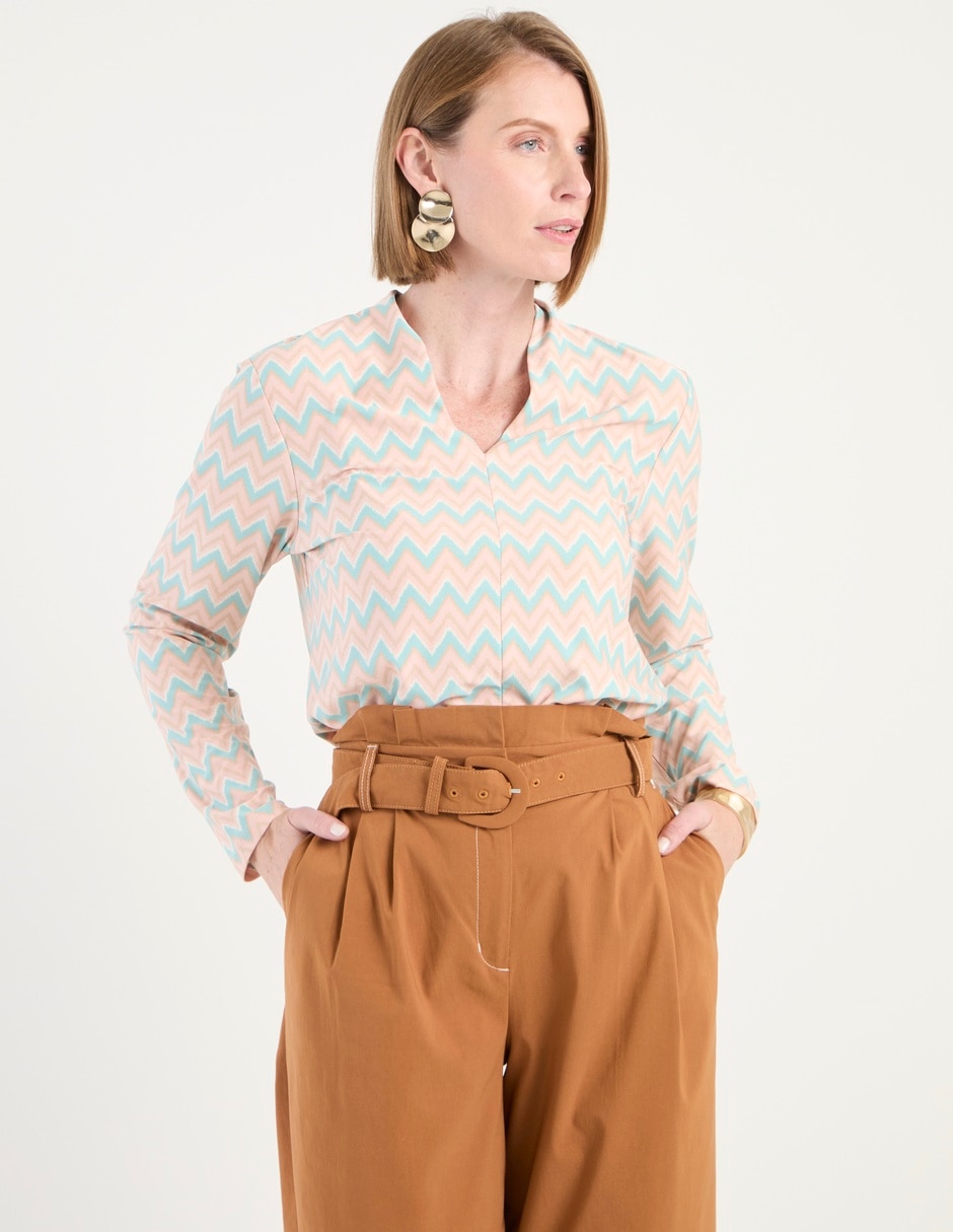 Blusa manga larga para mujer