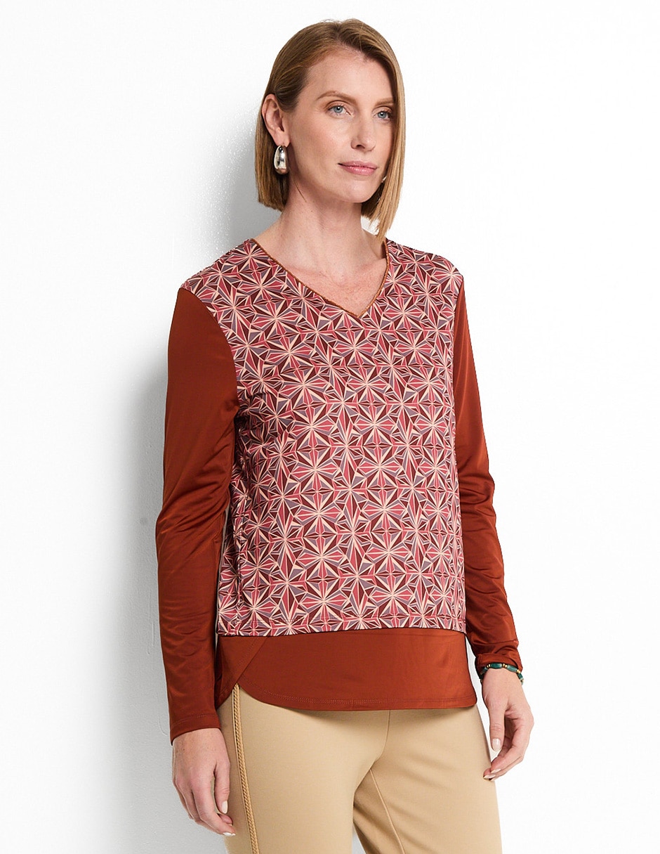Blusa Morethanangels manga larga para mujer