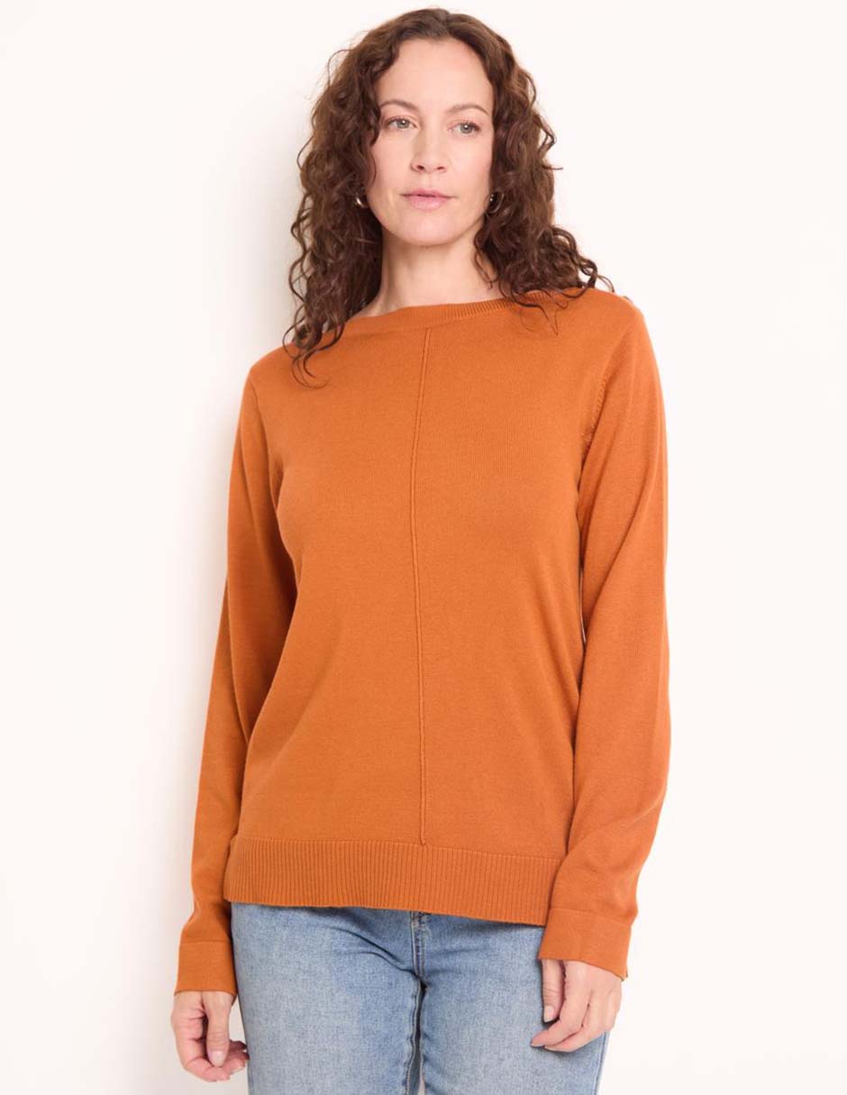 Suéter cuello ojal para mujer Suéter cuello ojal para mujer
