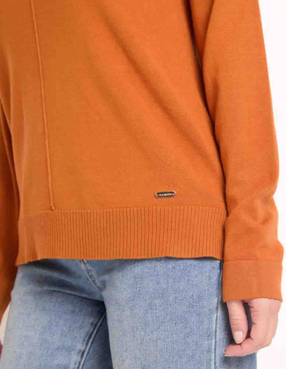 Suéter cuello ojal para mujer