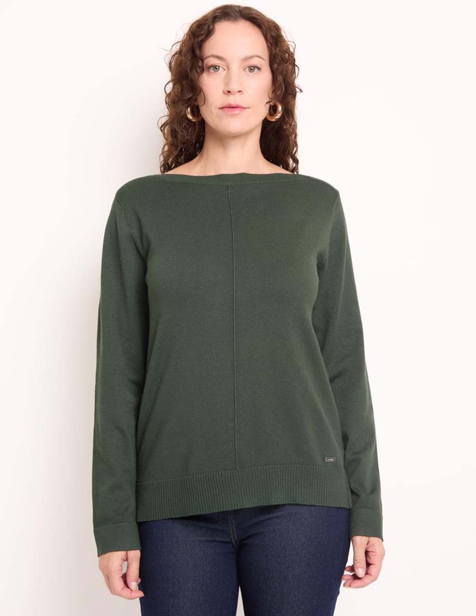 Suéter cuello ojal para mujer 1
