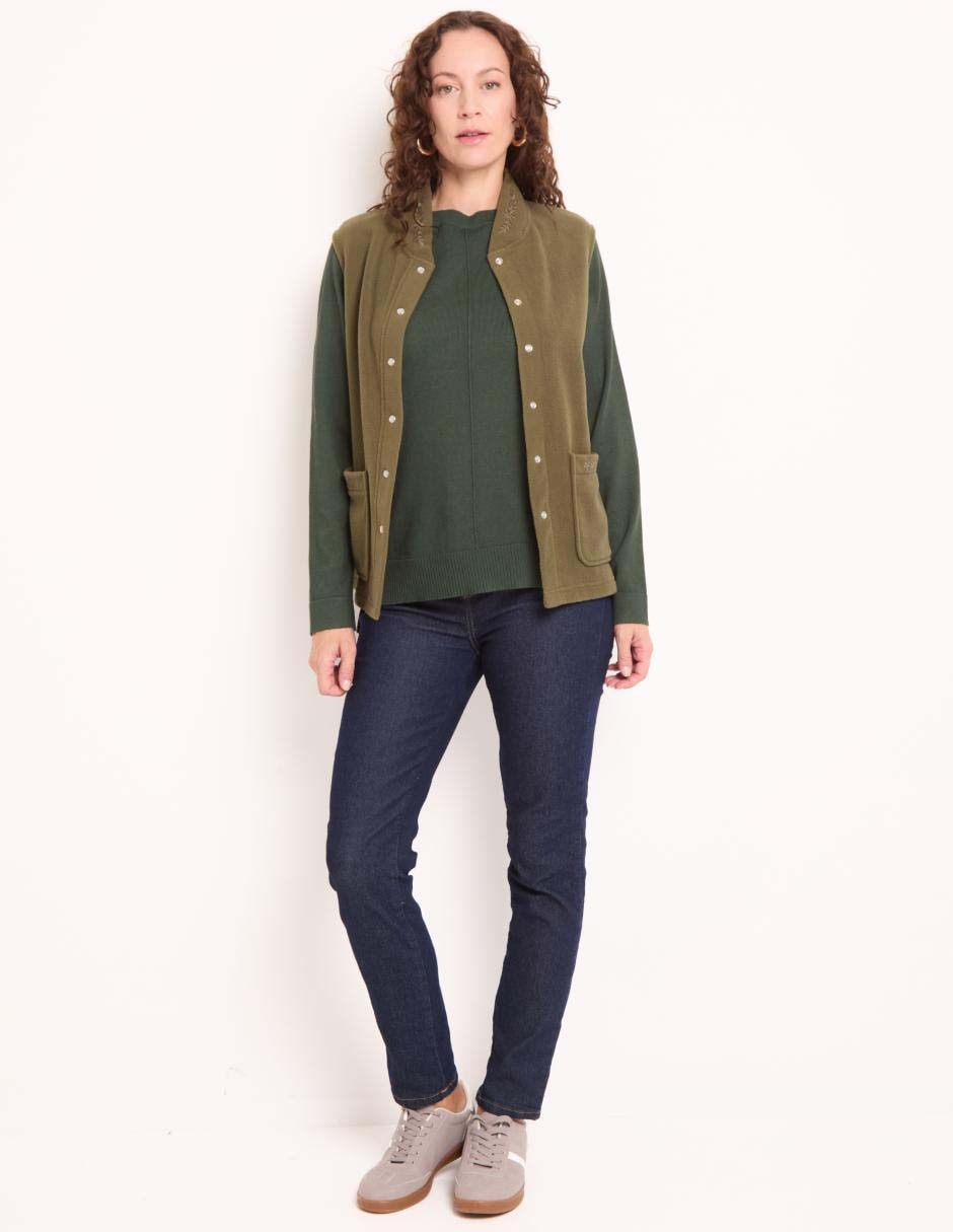 Suéter cuello ojal para mujer 3