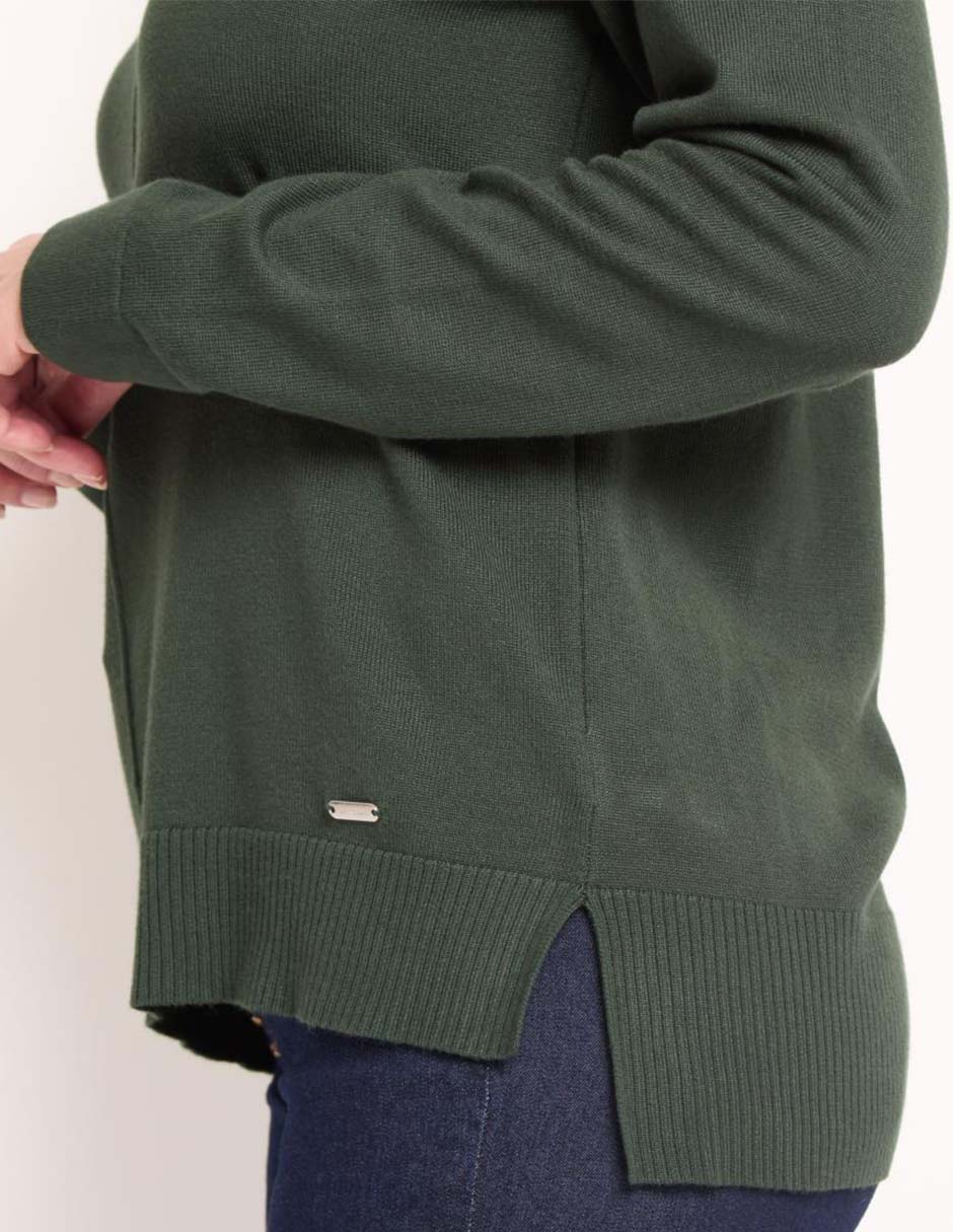 Suéter cuello ojal para mujer 2