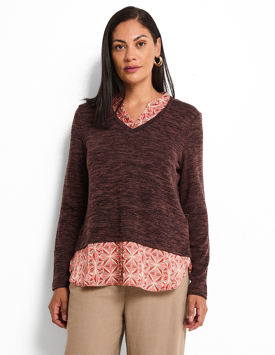 Blusa manga larga para mujer