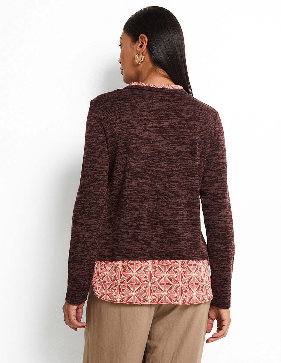 Blusa manga larga para mujer