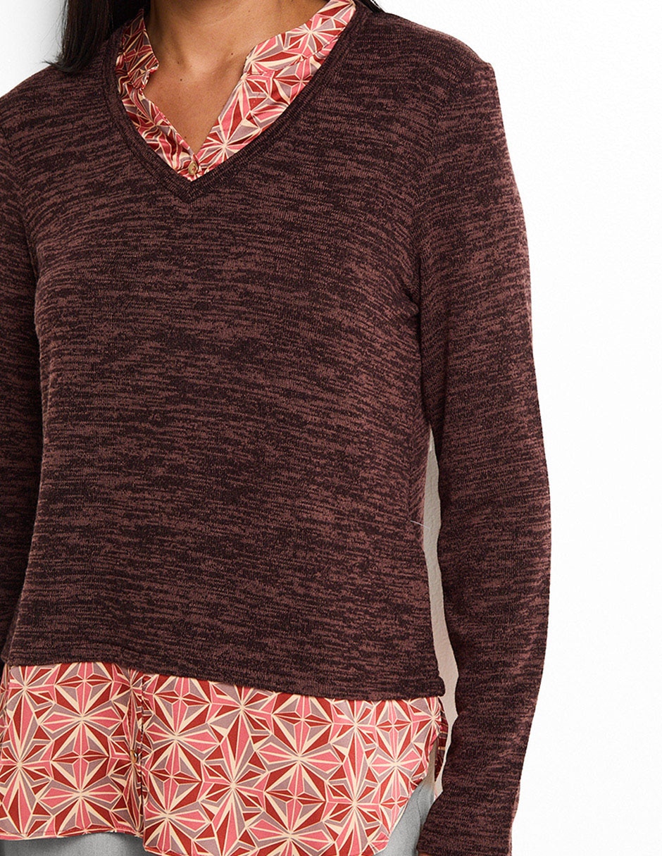 Blusa manga larga para mujer