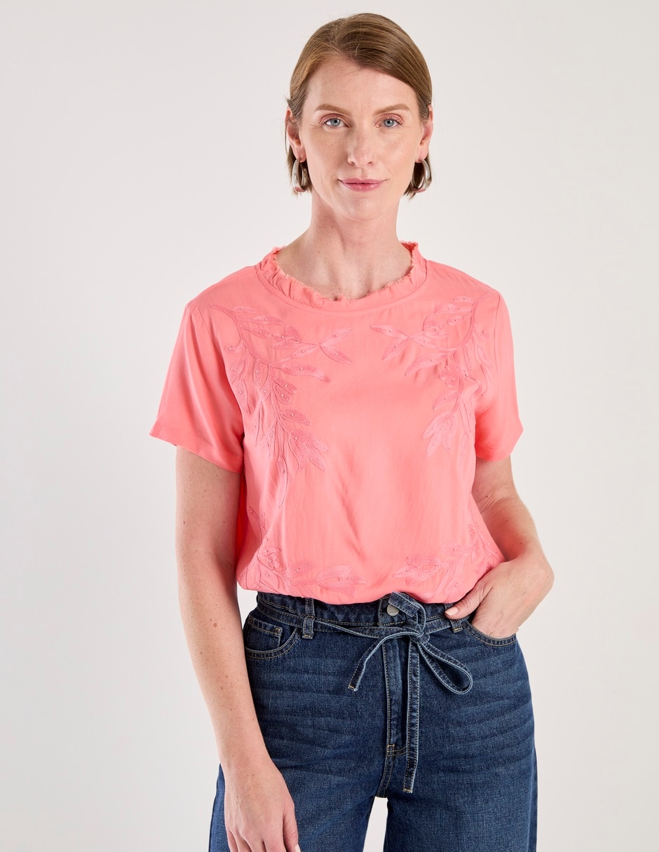 Blusa manga corta para mujer 1