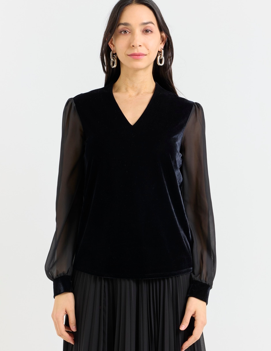 Blusa La Mode manga larga para mujer