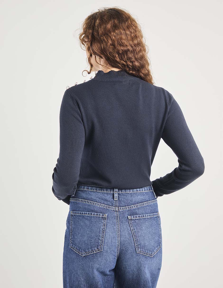 Suéter cuello alto para mujer 3