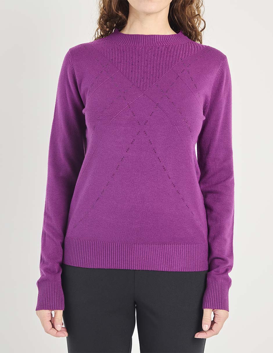 Suéter cuello redondo para mujer 4