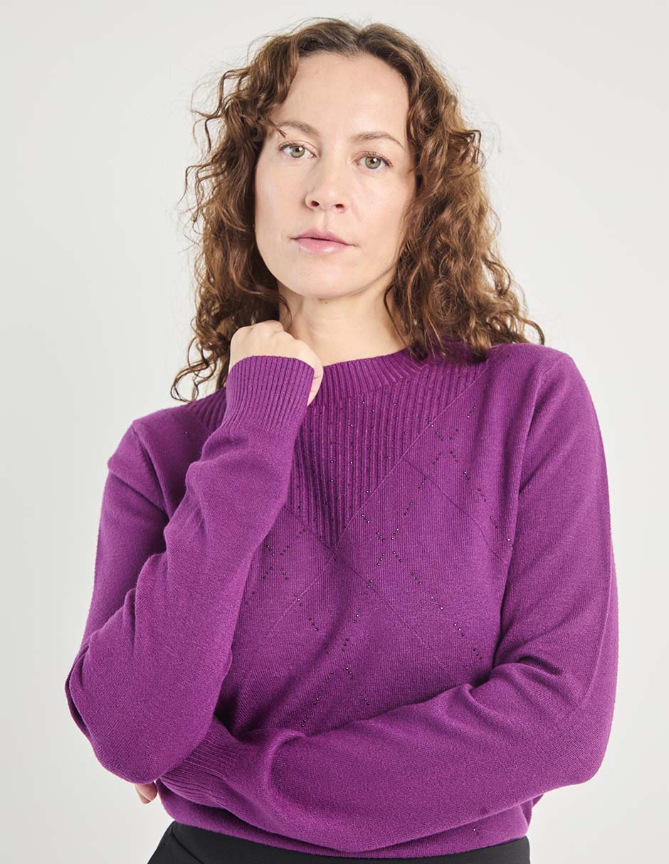 Suéter cuello redondo para mujer 3