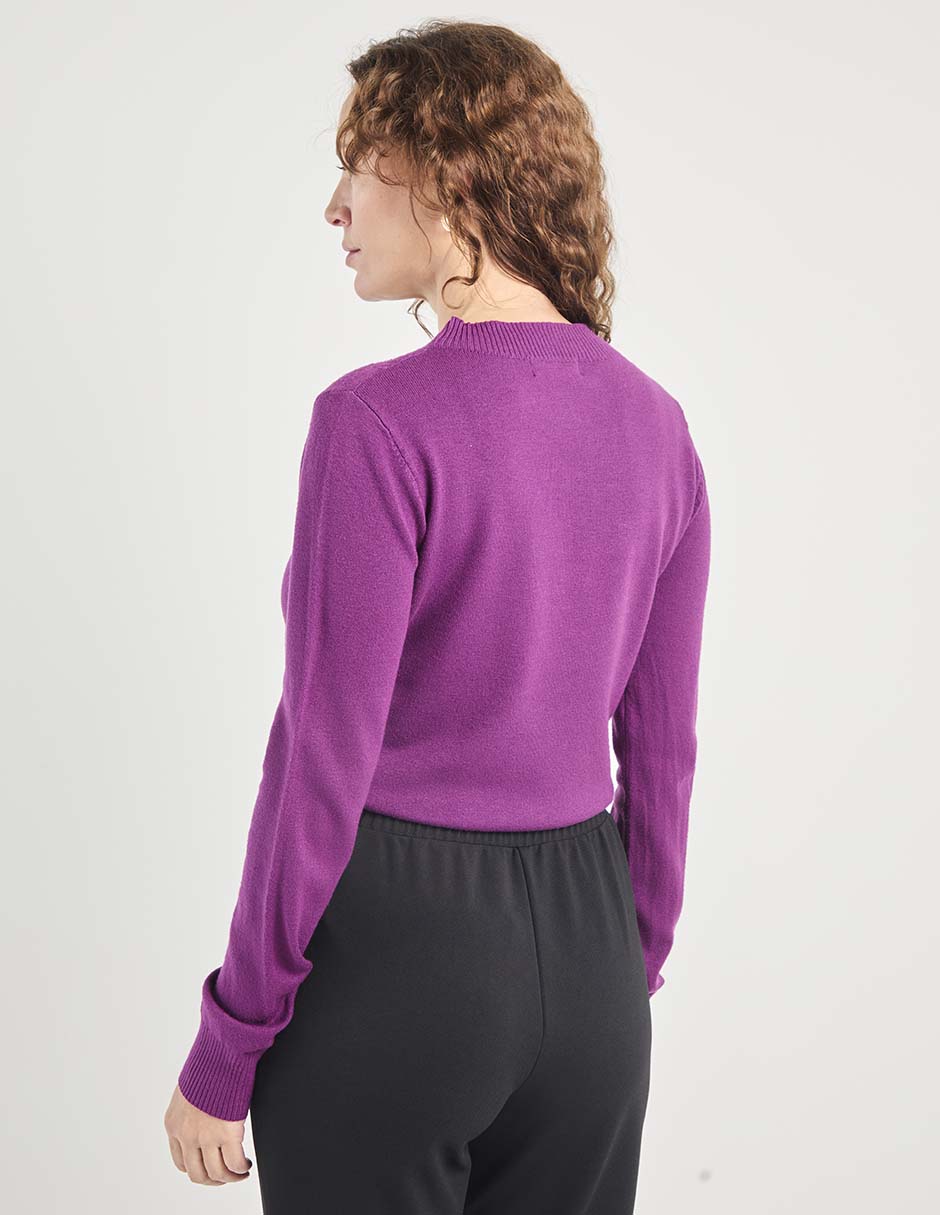 Suéter cuello redondo para mujer 2