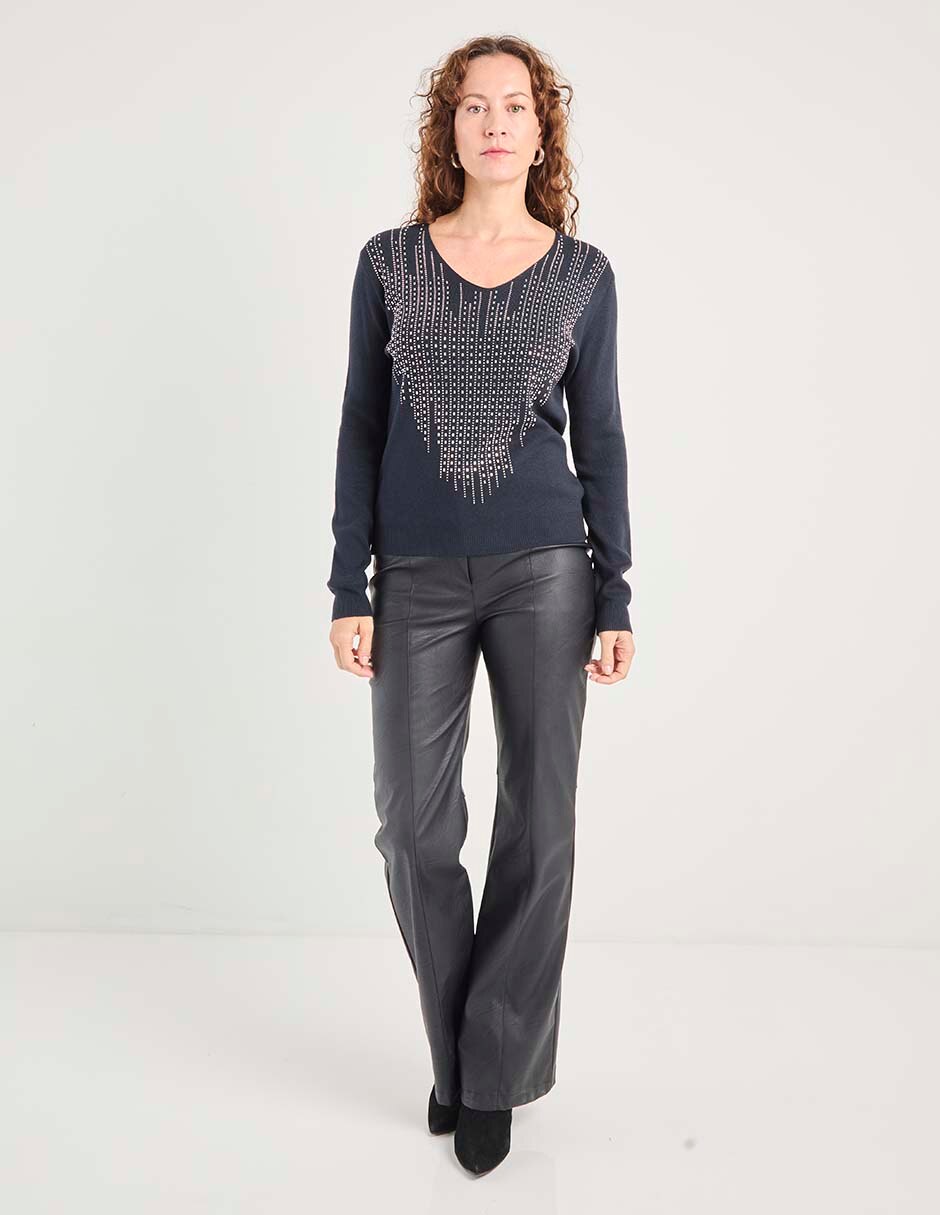 Suéter cuello redondo para mujer 5