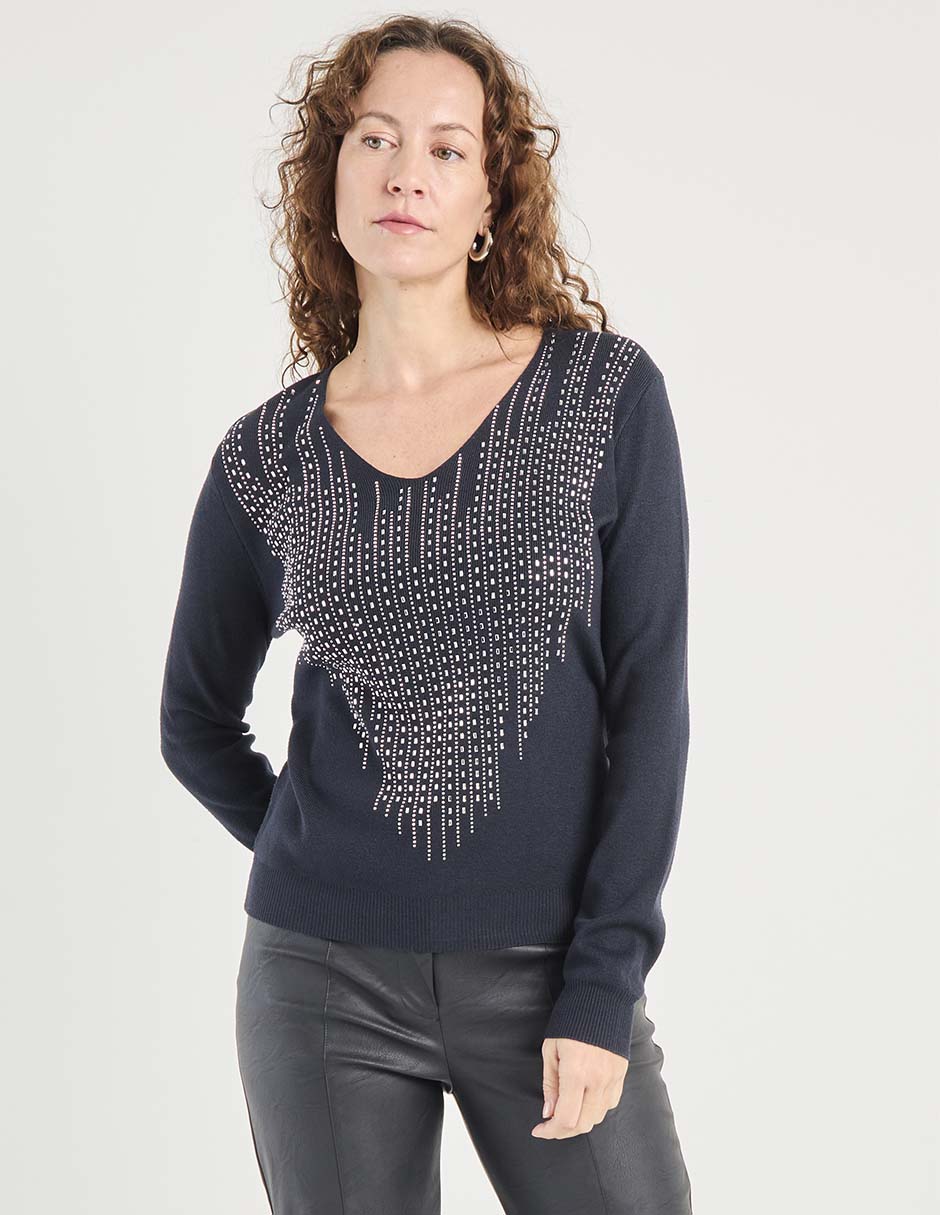 Suéter cuello redondo para mujer 4