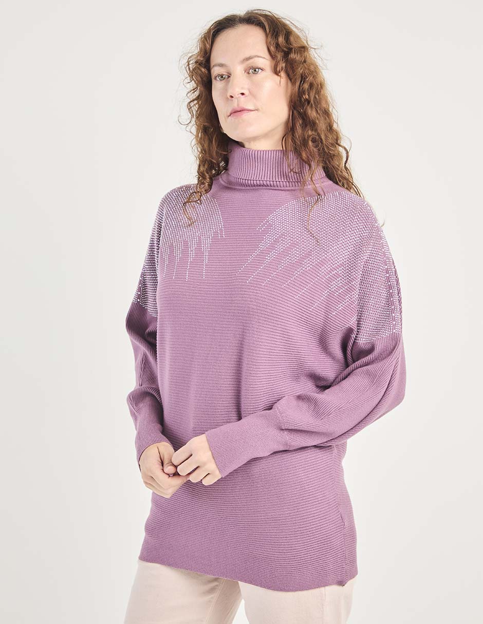 Suéter cuello tortuga para mujer