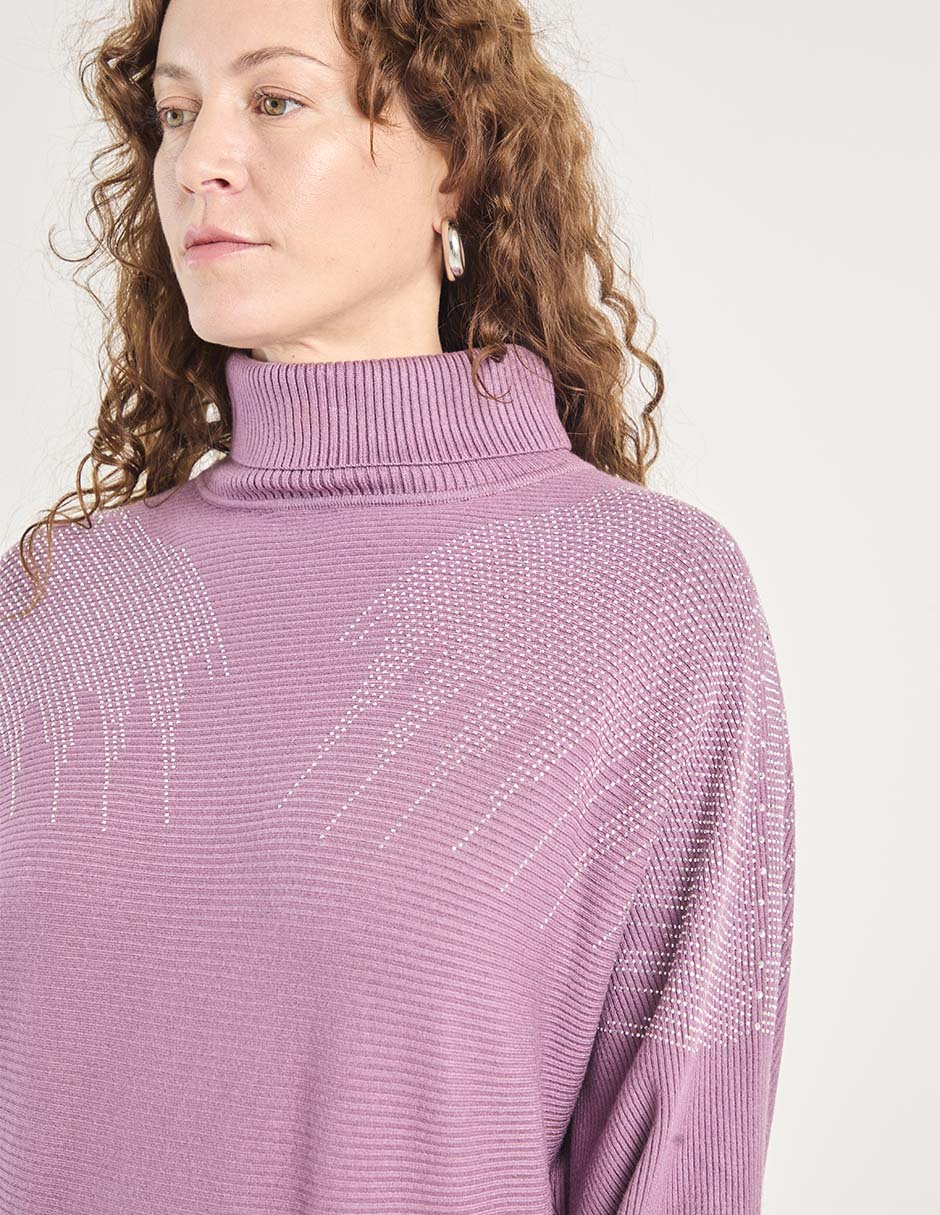 Suéter cuello tortuga para mujer