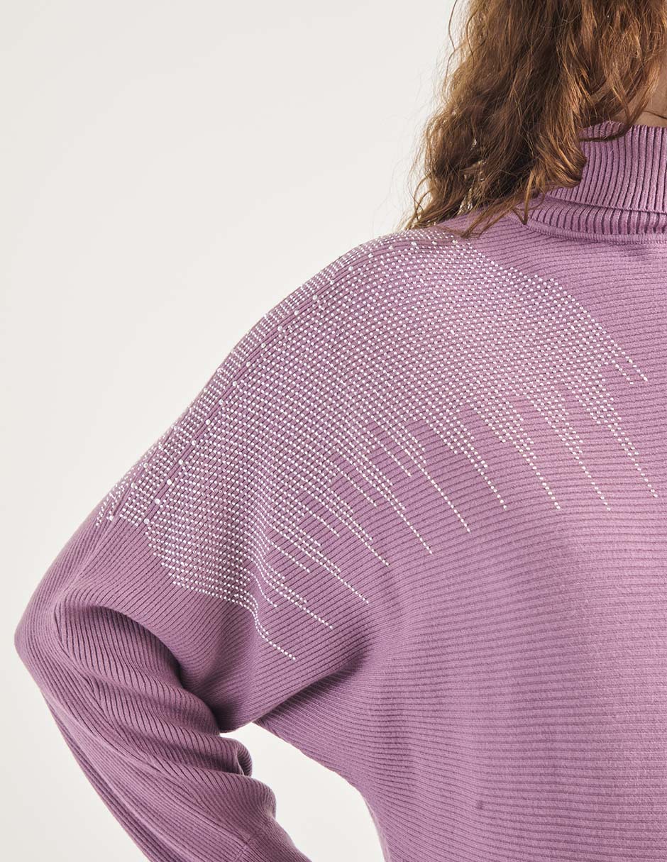 Suéter cuello tortuga para mujer