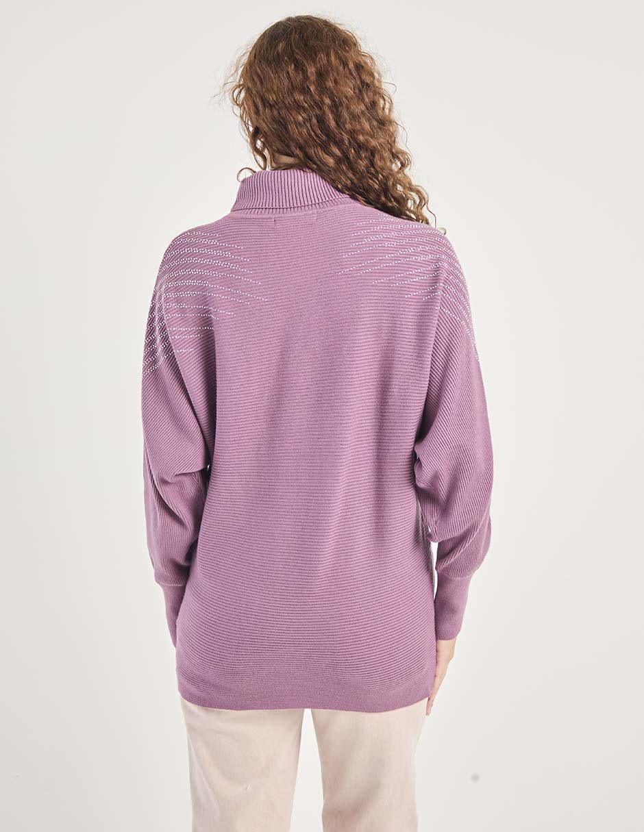 Suéter cuello tortuga para mujer