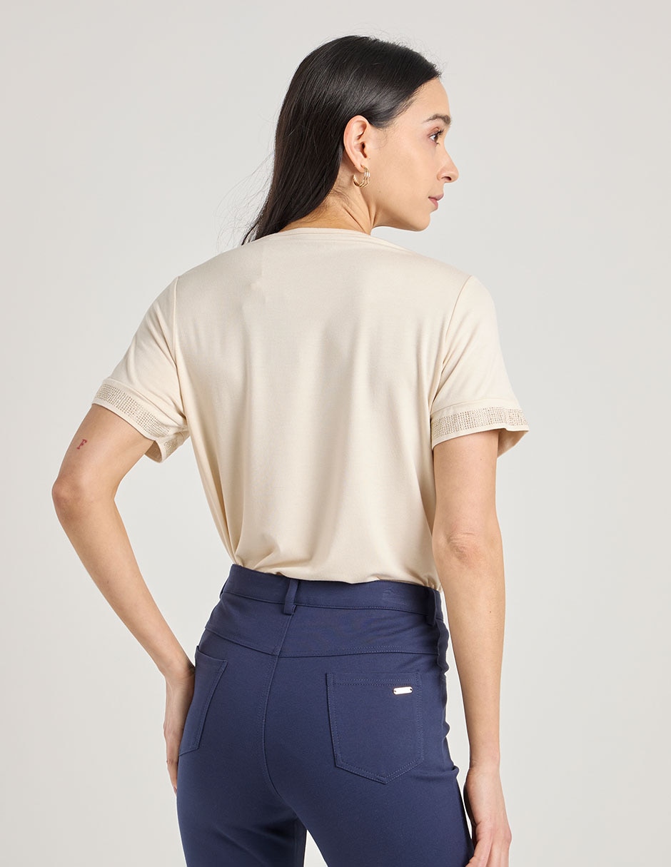 Blusa manga corta para mujer 11