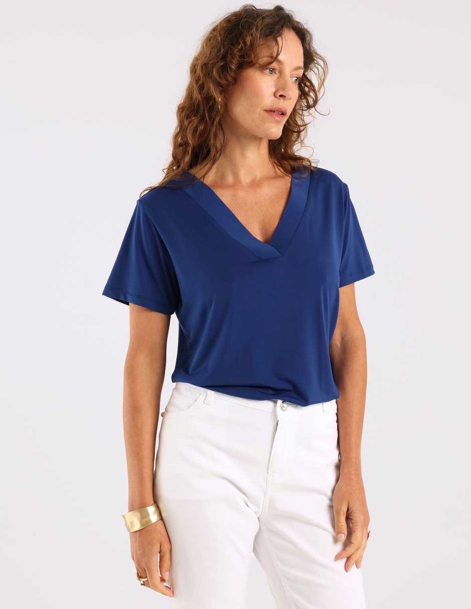 Blusa manga corta para mujer 8