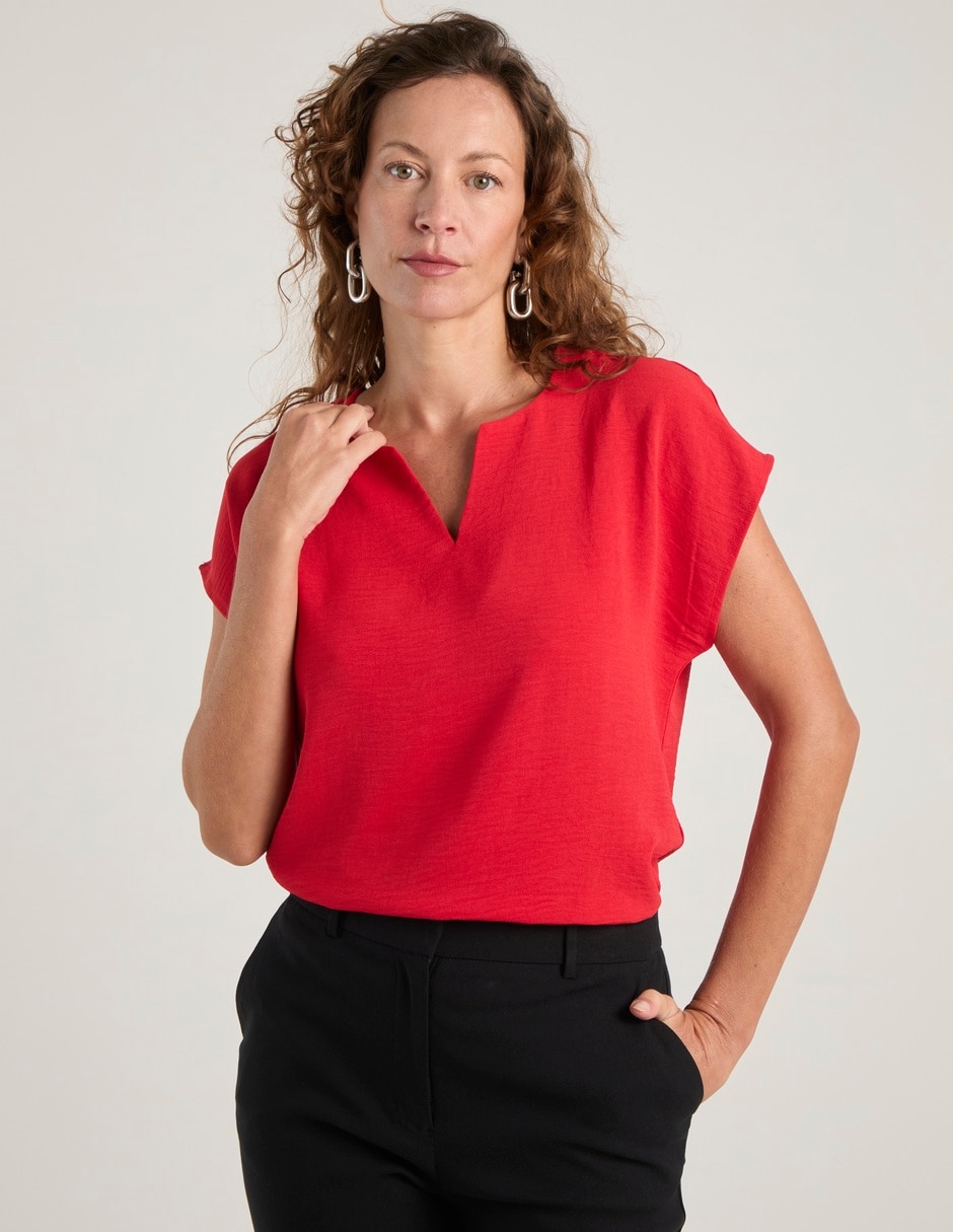 Blusa manga corta para mujer 7