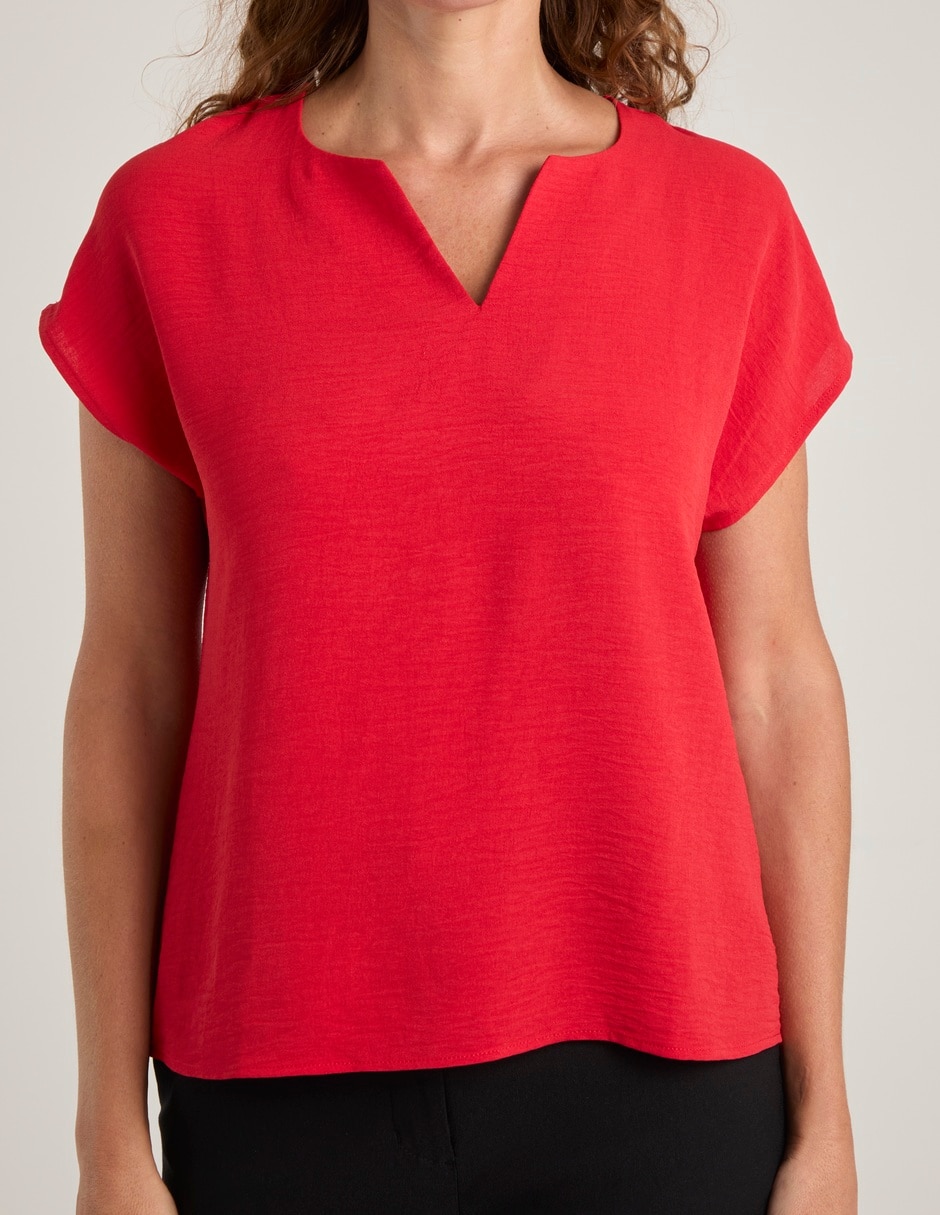 Blusa manga corta para mujer 11