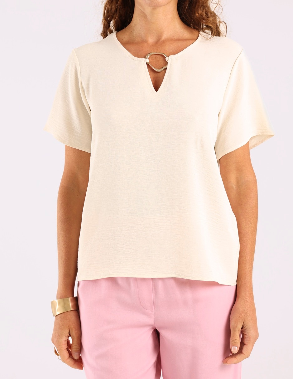 Blusa manga corta para mujer 13
