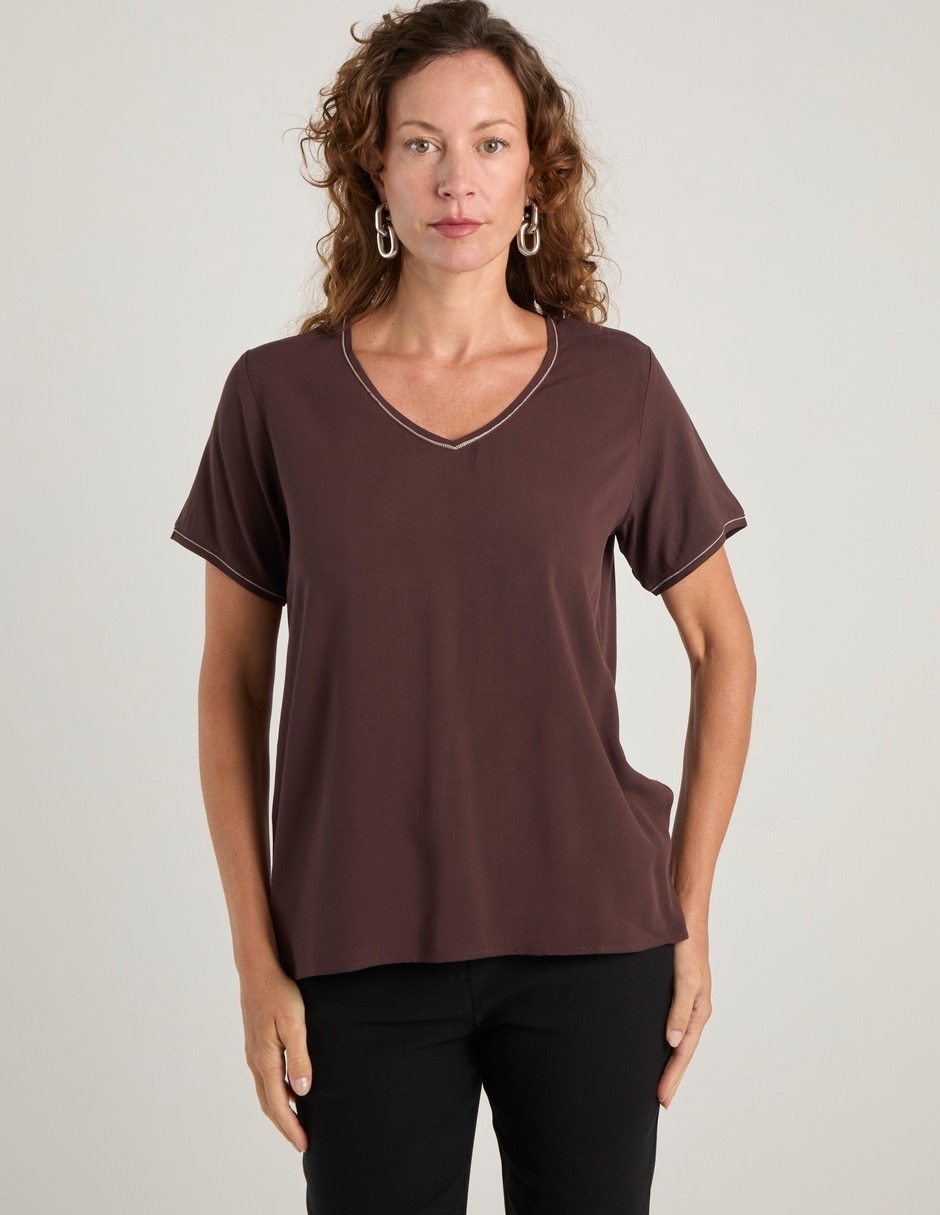Blusa manga corta para mujer 7